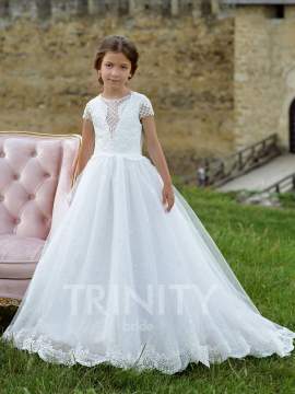 Платье бальное со шлейфом TRINITY bride арт.TG0433 молочное
