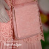 Платье "Кэлен" в комплекте: сумочка, ободок, персиковое арт.LS-047