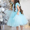 Платье праздничное для девочки Pink Marie "Амели" арт. 1121 голубой