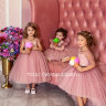 Платье праздничное "Забава" арт.0207 розовый в горошек