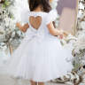  Платье праздничное для девочки Pink Marie "Снежана" арт. 1421 белый