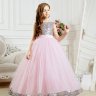  Платье бальное TRINITY bride арт.VG0060 розовый-серебристый