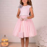 Платье "Диана" в комплекте: подъюбник, пояся, ободок, сумочка арт.LS170 розовый