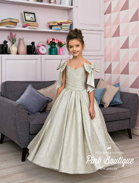 Платье бальное со шлейфом "Моника" арт.0243 фиалковый