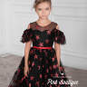 Платье праздничное "Марсита" арт.0308 черный-красный