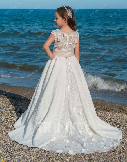 Платье бальное со шлейфом TRINITY bride арт.TG0389 молочный