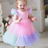 Платье на годик Pink Marie "Мира" малышка радужное арт.0120