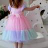 Платье на годик Pink Marie "Мира" малышка радужное арт.0120