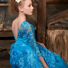 Платье бальное "Бриджит" арт.0182 цвет морская волна