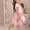 Комплект Lila Style "Розали": юбка + жакет + футболка + ободок + сумка, розовый арт.LS-046