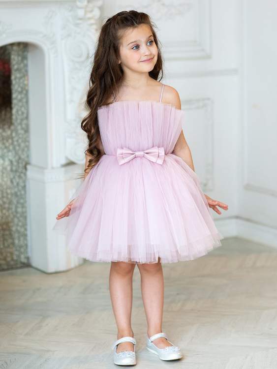  Платье праздничное Pink Marie "Лавиния" без шлейфа арт.2121 пудровый