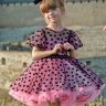 Платье праздничное "Ядвига" арт.0465 розово-черный
