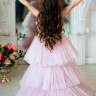 Платье праздничное Pink Marie "Лавиния" с отстегивающимся шлейфом арт.2021 пудровый