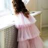 Платье праздничное Pink Marie "Лавиния" с отстегивающимся шлейфом арт.2021 пудровый