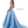 Платье бальное со шлейфом TRINITY bride FG0168 голубой
