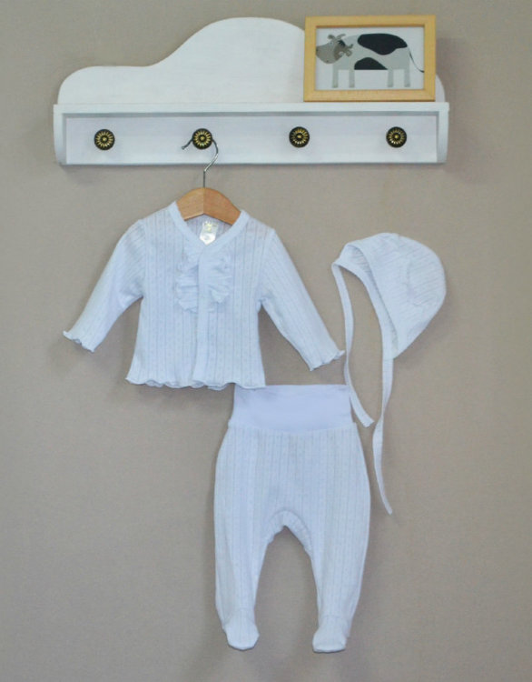 SALE! Комплект для новорожденных BABY BOOME арт.КН22-Р белый 62см (3-6мес)