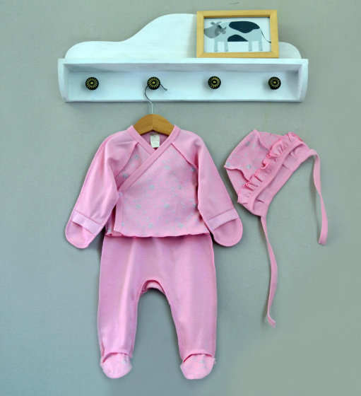 SALE! Комплект для новорожденных BABY BOOME арт.КН26-И розовый 62см (3-6мес)