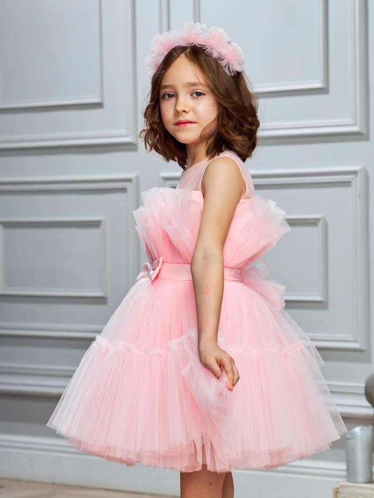 Нарядное платье для девочки Pink Marie Кенди конфетка арт.2722 нежно  розовый