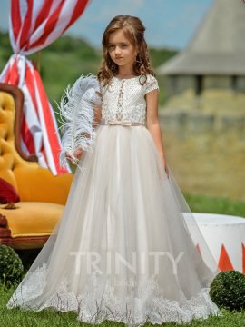 Платье бальное со шлейфом Trinity Bride TG0434 молочный