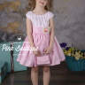 Платье "Кристинка" + ободок + сумочка + перчатки,  розовое арт.LS-04