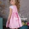 Платье "Кристинка" + ободок + сумочка + перчатки,  розовое арт.LS-04