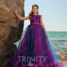 Платье бальное со шлейфом TRINITY bride арт.TG0415 малиновый-синий