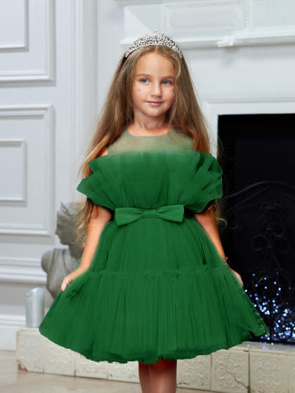 Нарядное платье для девочки Pink Marie "Кенди"конфетка арт.2722 зеленый
