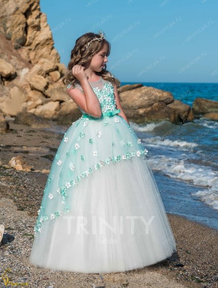 Платье бальное TRINITY bride арт.TG0341 молочный-бирюзовый