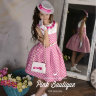 Платье в ретро стиле "Молли" +сумка+перч+обод+пояс, малиновое арт.LS-051