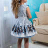 Платье Lila Style "Блис" Комплектация: платье, сумочка, ремень, ободок арт.LS-080 синий горох