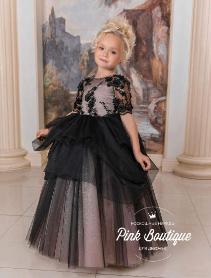 Платье бальное "Виктория" арт.0286 черное