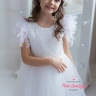  Платье со шлейфом LULU "Мила" арт.00121 молочное