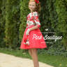 Комплект "Глория": юбка + жакет + топ + сумка + обод  арт.LS-041 красный