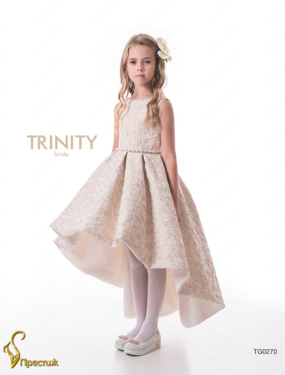 Платье праздничное TRINITY bride арт.TG0270 золотистый- капучино