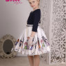 Платье "Шерил" Lila Style в комплекте: болеро, сумочка, ободок в полоску, цвет синий арт.LS-049