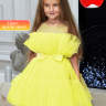 Нарядное платье для девочки Pink Marie "Кенди"конфетка арт.2722 желтый неон