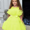 Нарядное платье для девочки Pink Marie "Кенди"конфетка арт.2722 желтый неон