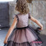 Платье в мелкий горошек LULU "Хлоя" арт.00127 черная пудра