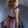 Платье в мелкий горошек LULU "Хлоя" арт.00127 черная пудра