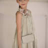 Платье плиссе "Русалина" в комплекте: сумочка, ободок арт.00200 золото