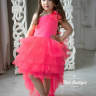 Платье для девочки со шлейфом Pink Marie "Лаура" арт 0720 розовый неоновый