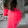 Платье для девочки со шлейфом Pink Marie "Лаура" арт 0720 розовый неоновый