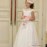 Платье "Элизабет" в комплекте: шляпка, перчатки, сумочка, подъюбник, молочное арт.LS 09
