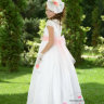 Платье "Элизабет" в комплекте: шляпка, перчатки, сумочка, подъюбник, молочное арт.LS 09