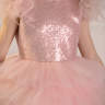 Платье прадничное для девочки "Фламинго" розовая пудра арт.1603LS