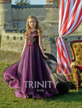 Платье бальное со шлейфом TRINITY bride арт.TG0469 фиолетовое