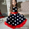  Платье в стиле стиляги Pink Marie "Красотка" арт.0820 т.синий/красная оборка