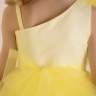  Платье прадничное для девочки на одно плечо "Фантазия" арт.1604LS лимонный крем
