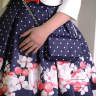 Костюм "Грейс" в комплекте: платье, жакет, ободок, сумочка, ремешок, подьюбник арт.LS0820/синий