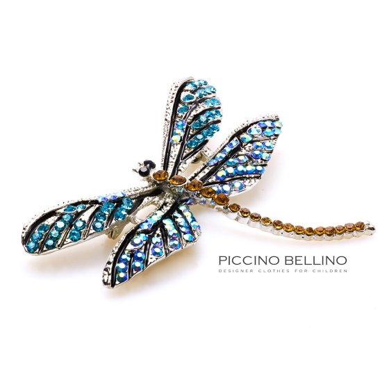 Брошь Piccino Bellino "Стрекоза" голубая арт.00118